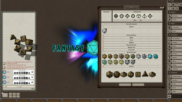 Fantasy Grounds - Wizard Wrought Dice Pack for steam Fantasy Grounds - Wizard Wrought Dice Pack for steam
