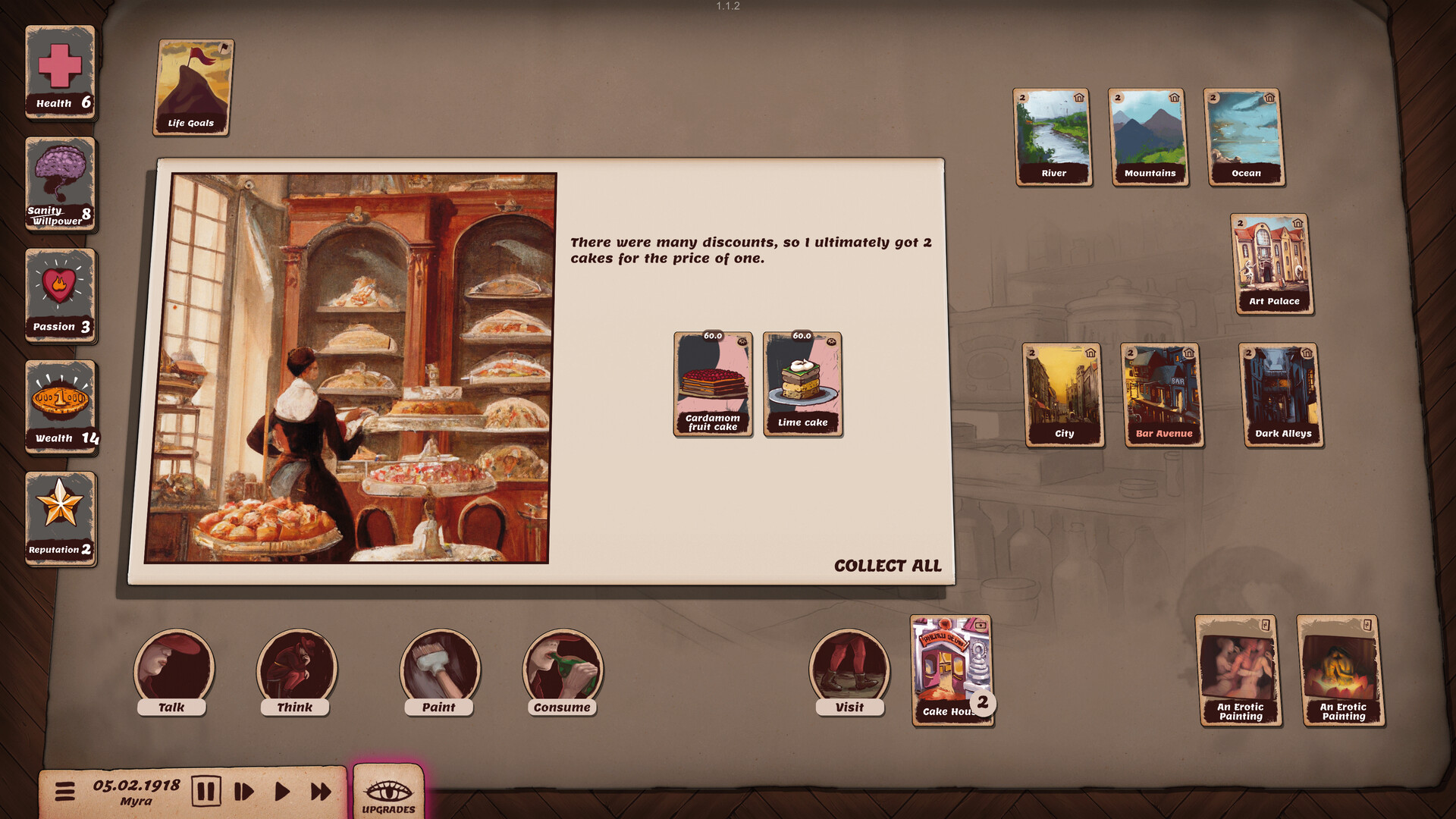 Artist Life Simulator - Cakes and Guns screenshot thumbnail screenshot 2