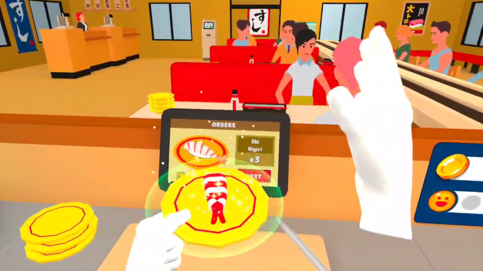 Oculus Quest 游戏《Kaiten Sushi VR》传送带寿司