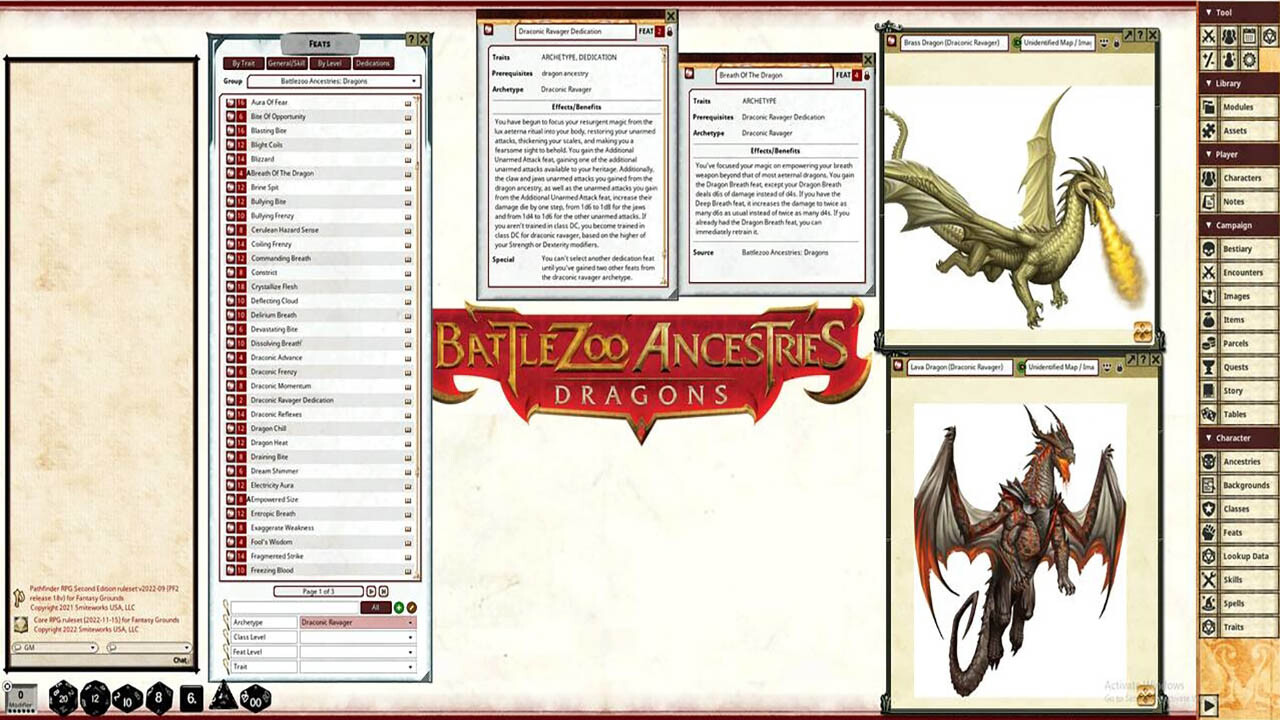 Fantasy Grounds - Battlezoo Ancestries: Dragons On Steam