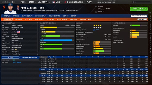Скриншот из Out of the Park Baseball 25