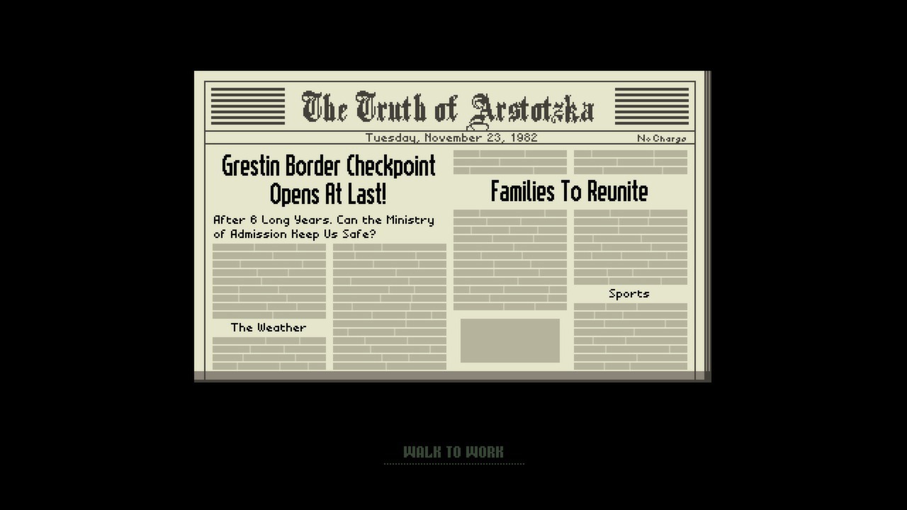 Papers, Please (Online Graphical Adventure Game)