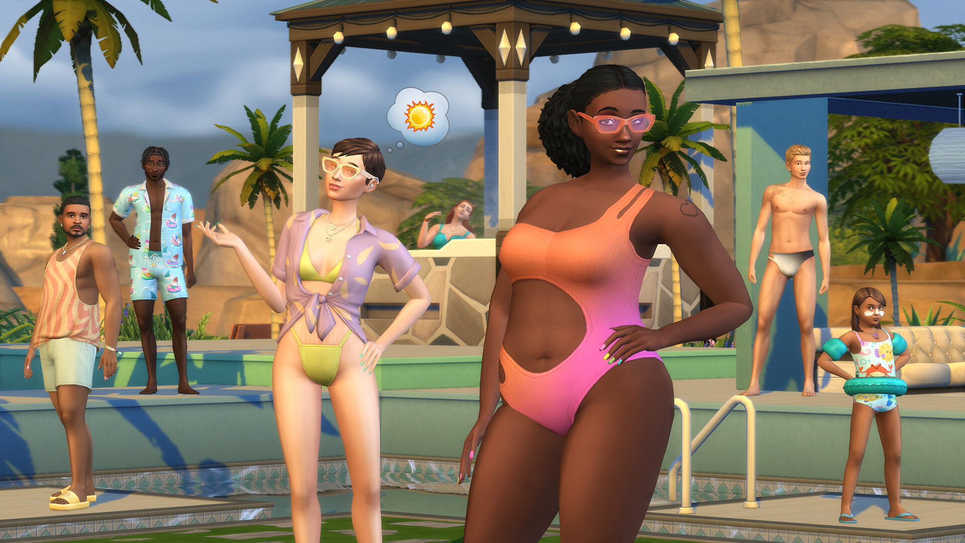 The Sims™ 4 Poolside Splash Kit Featured Screenshot #1
