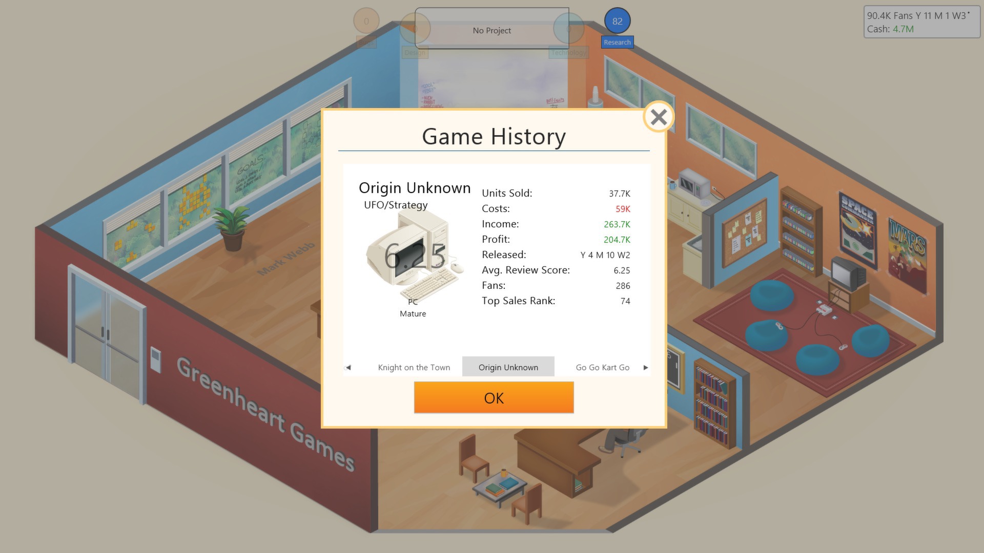 Game Dev Tycoon no Steam