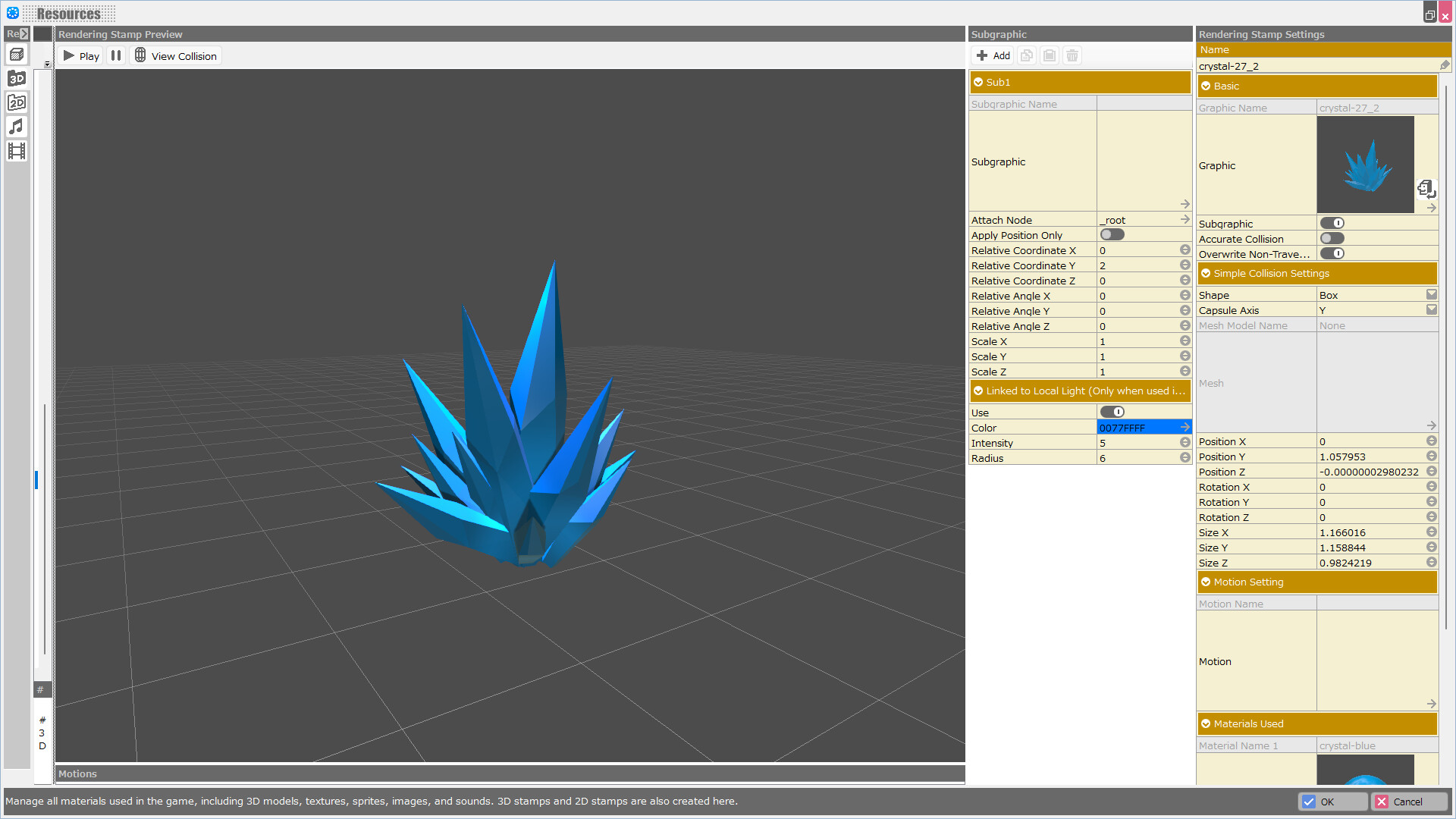 RPG Developer Bakin Glowing Crystal Pack #8