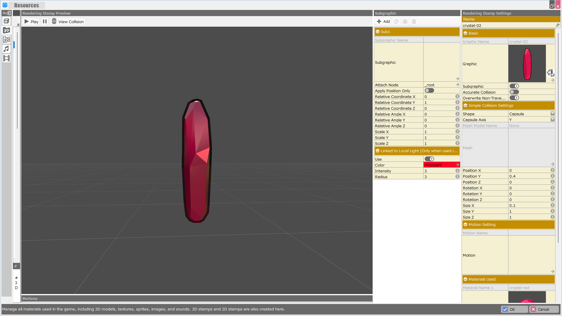 RPG Developer Bakin Glowing Crystal Pack #5