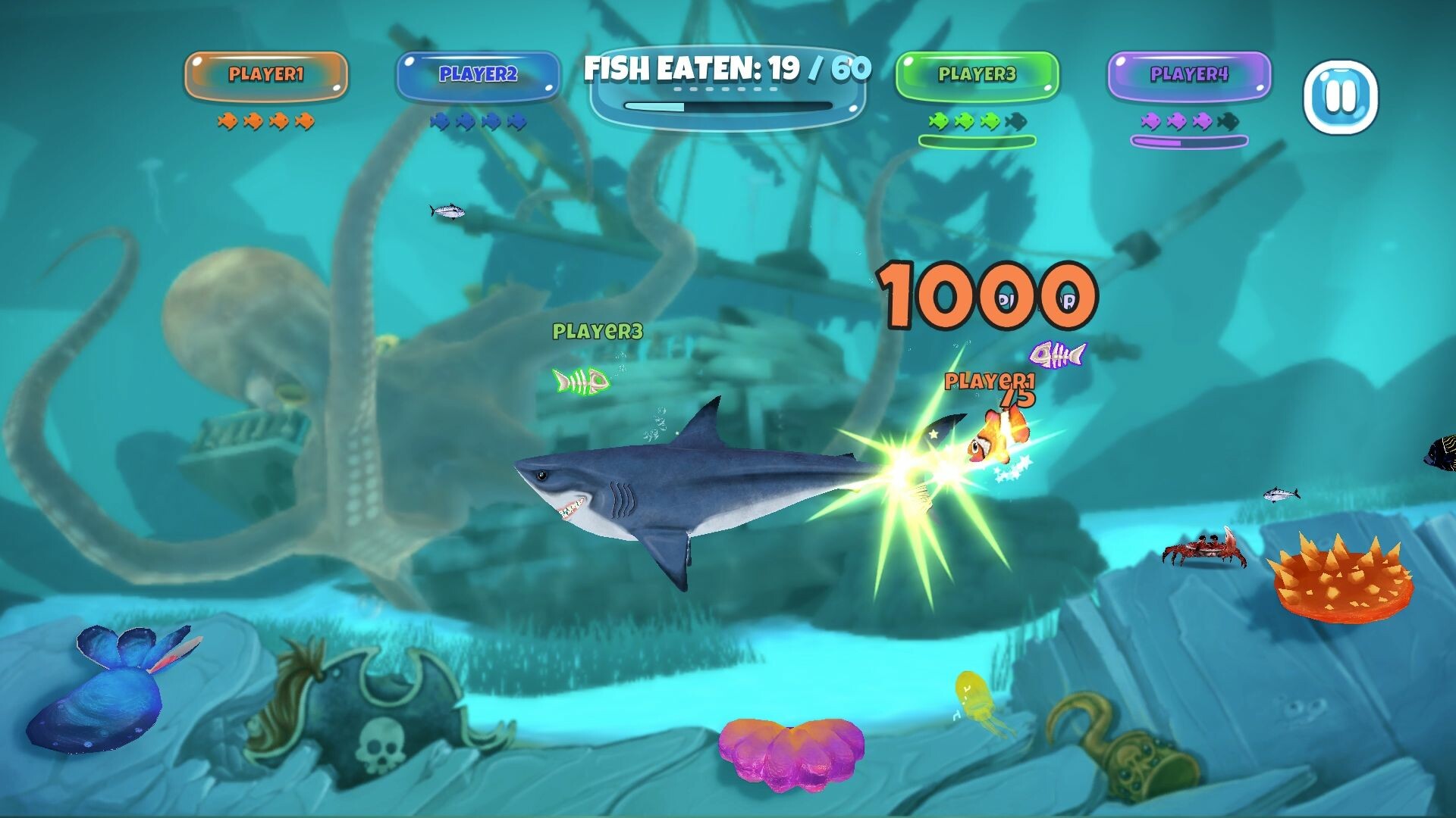Pressman Shark Bite with Let's Go Fishin' Card Game ( Exclusive), shark  game 