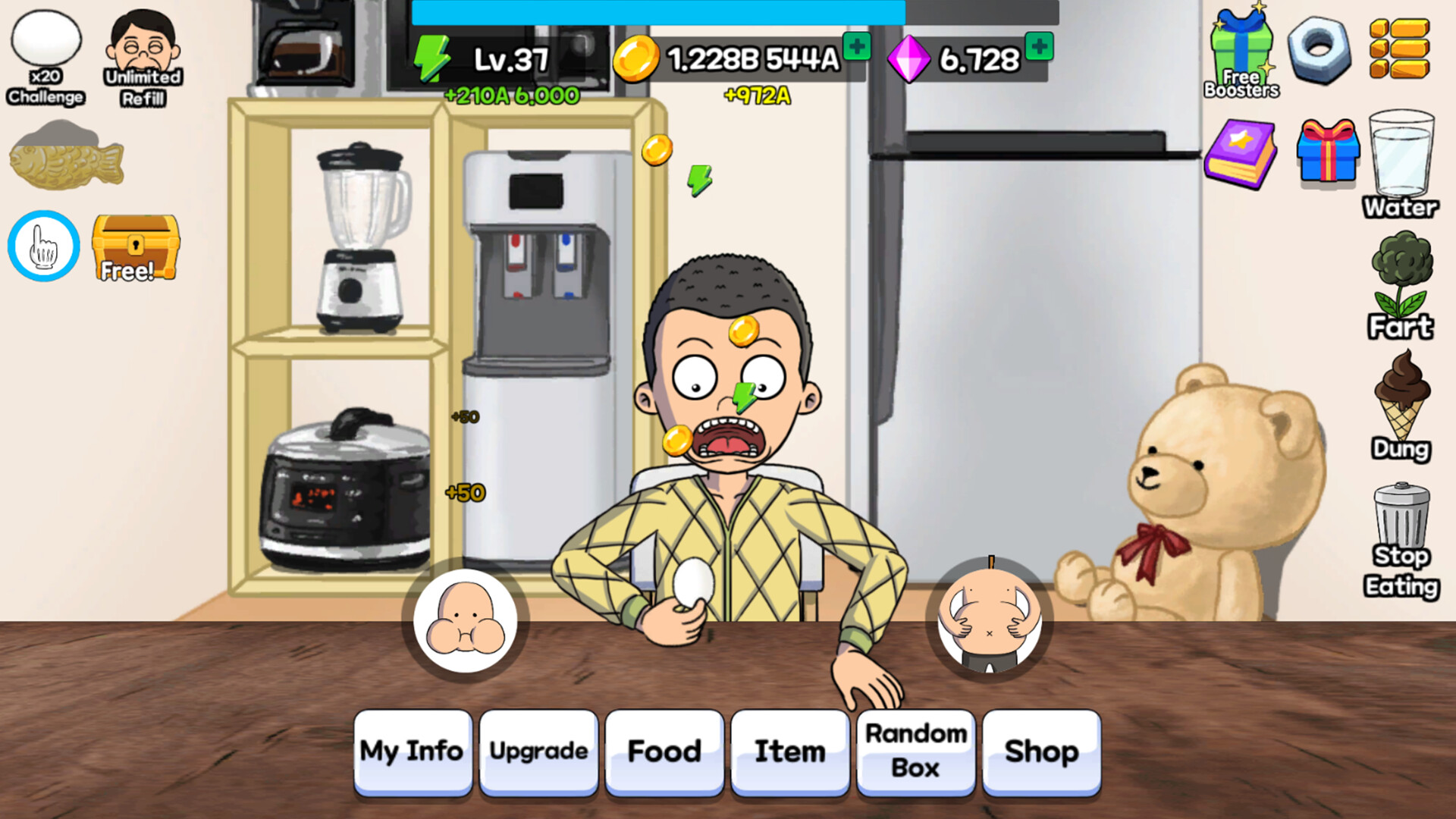 Food fighter clicker много денег