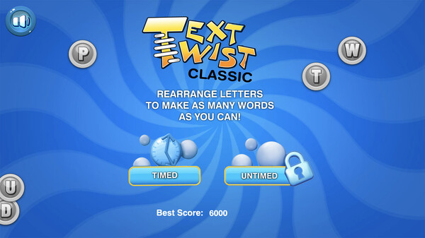 Text twist word contest