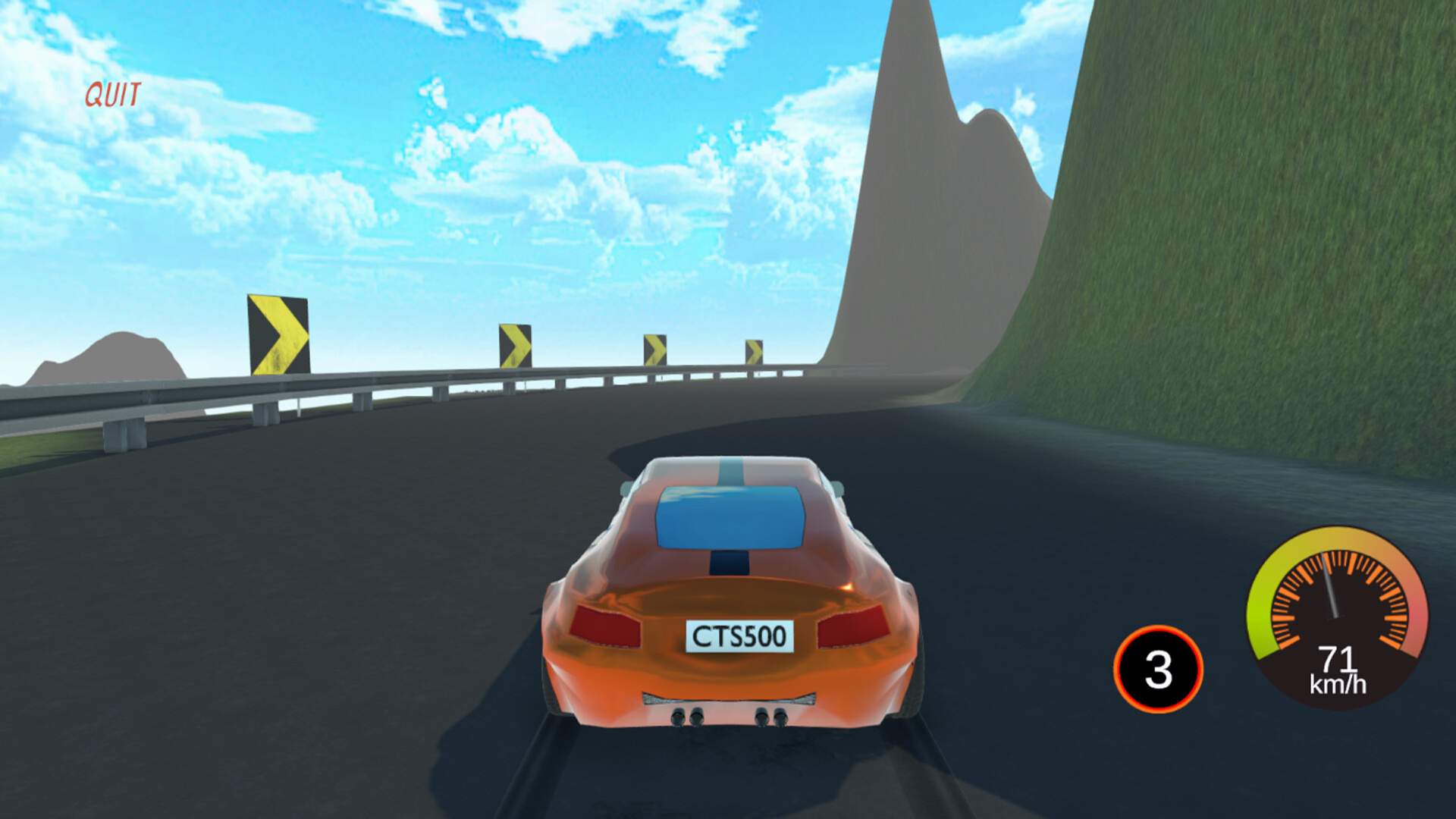 Make a driving game in unity