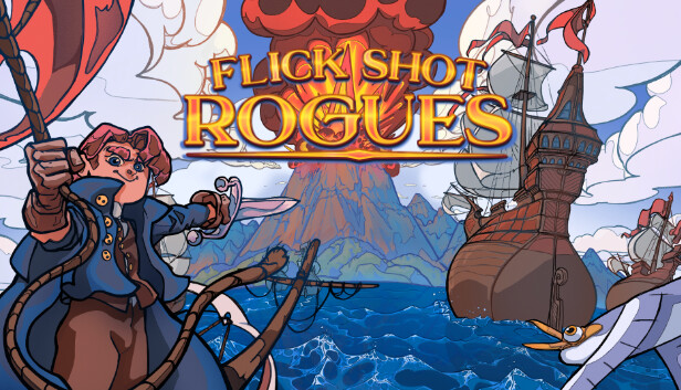 Imagen de la cápsula de "Flick Shot Rogues" que utilizó RoboStreamer para las transmisiones en Steam
