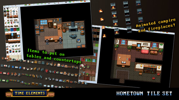 RPG Maker MV - Time Elements - Hometown Tileset for steam RPG Maker MV - Time Elements - Hometown Tileset for steam