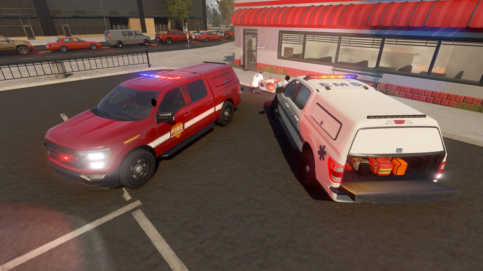 Flashing Lights: Pickup Truck Triple Pack (Police, Fire, EMS) screenshot screenshot 5