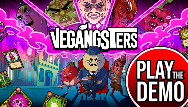 Capsule image of "Vegangsters" which used RoboStreamer for Steam Broadcasting