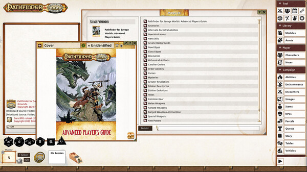 Fantasy Grounds - Pathfinder for Savage Worlds: Advanced Player's Guide