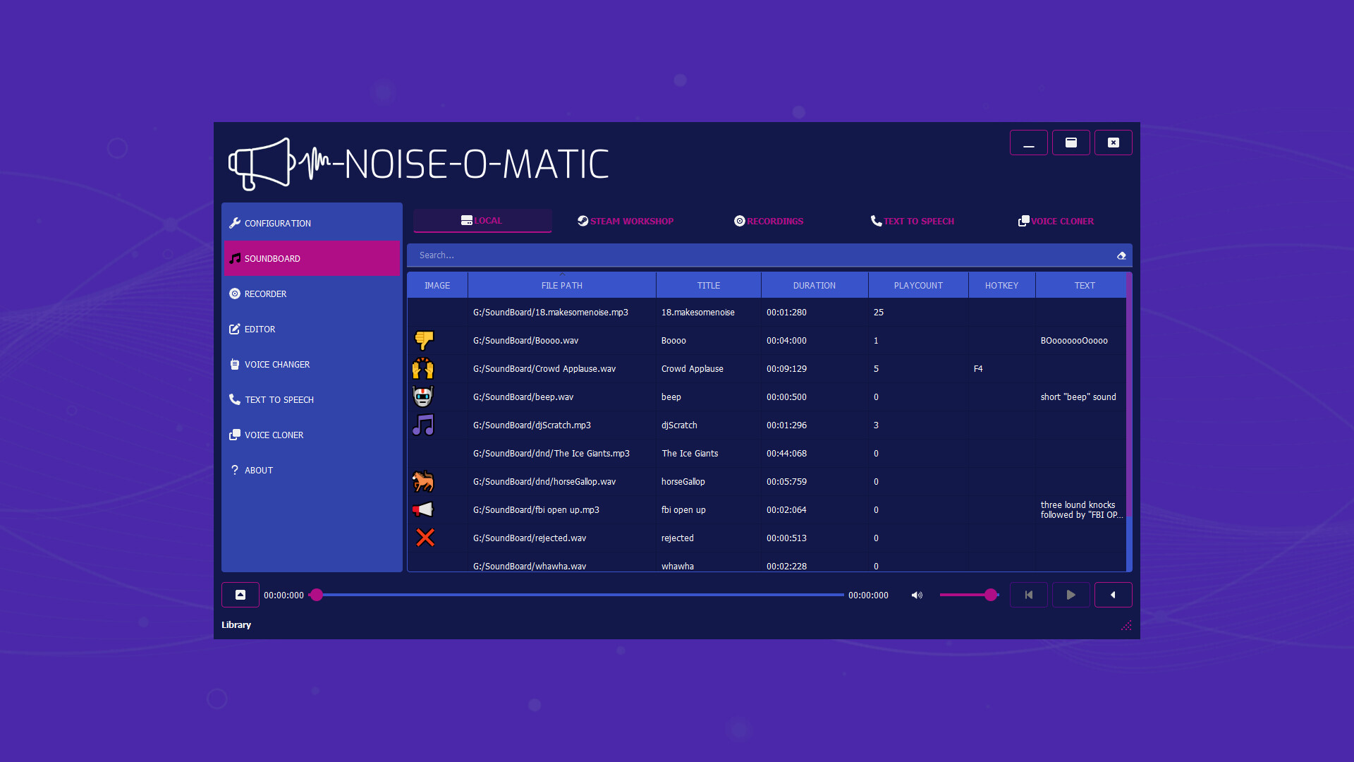 Noise-o-matic screenshot screenshot 1