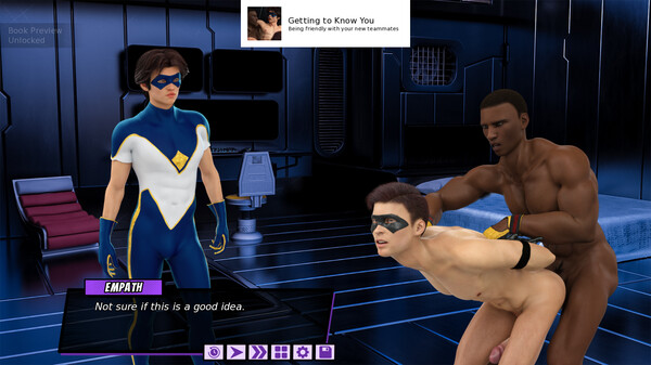 Скриншот из The Coming End: Fresh Force Frustrations (A Gay Superhero Visual Novel)