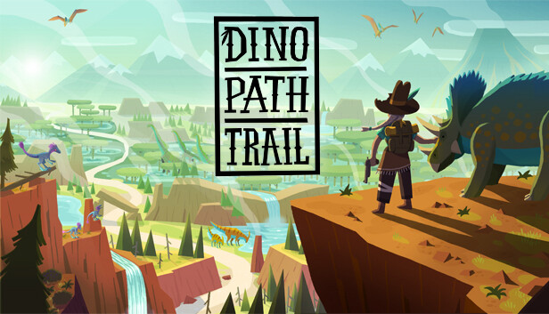 Imagen de la cápsula de "Dino Path Trail" que utilizó RoboStreamer para las transmisiones en Steam