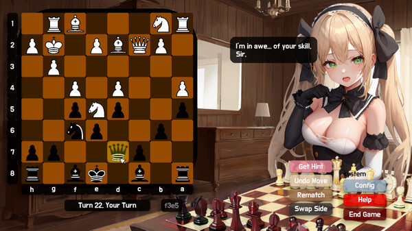 Play Chess with Lady Bongcloudfor windows and Linux 1