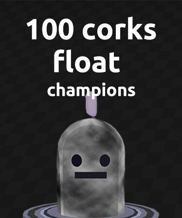 float champions - 100 corks