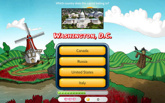 Capitals Quizzer - Countries Mode
