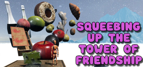 squeebing up the tower of friendship vertical card thumbnail