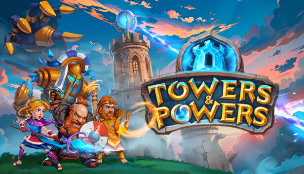 Imagen de la cápsula de "Towers & Powers" que utilizó RoboStreamer para las transmisiones en Steam