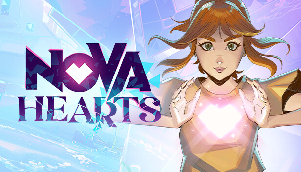 Imagen de la cápsula de "Nova Hearts" que utilizó RoboStreamer para las transmisiones en Steam