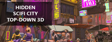 Hidden SciFi City Top-Down 3D