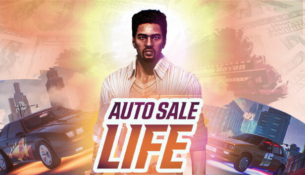 Imagen de la cápsula de "Auto Sale Life" que utilizó RoboStreamer para las transmisiones en Steam