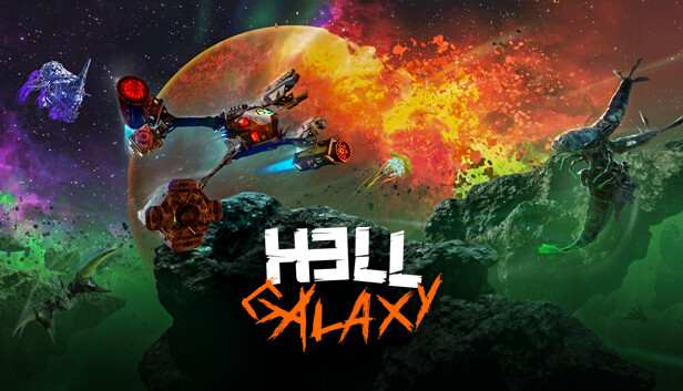 Imagen de la cápsula de "Hell Galaxy" que utilizó RoboStreamer para las transmisiones en Steam