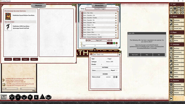 Fantasy Grounds - Pathfinder 2 RPG - Core Rules - Syrinscape Sound Link Pack for steam Fantasy Grounds - Pathfinder 2 RPG - Core Rules - Syrinscape Sound Link Pack for steam