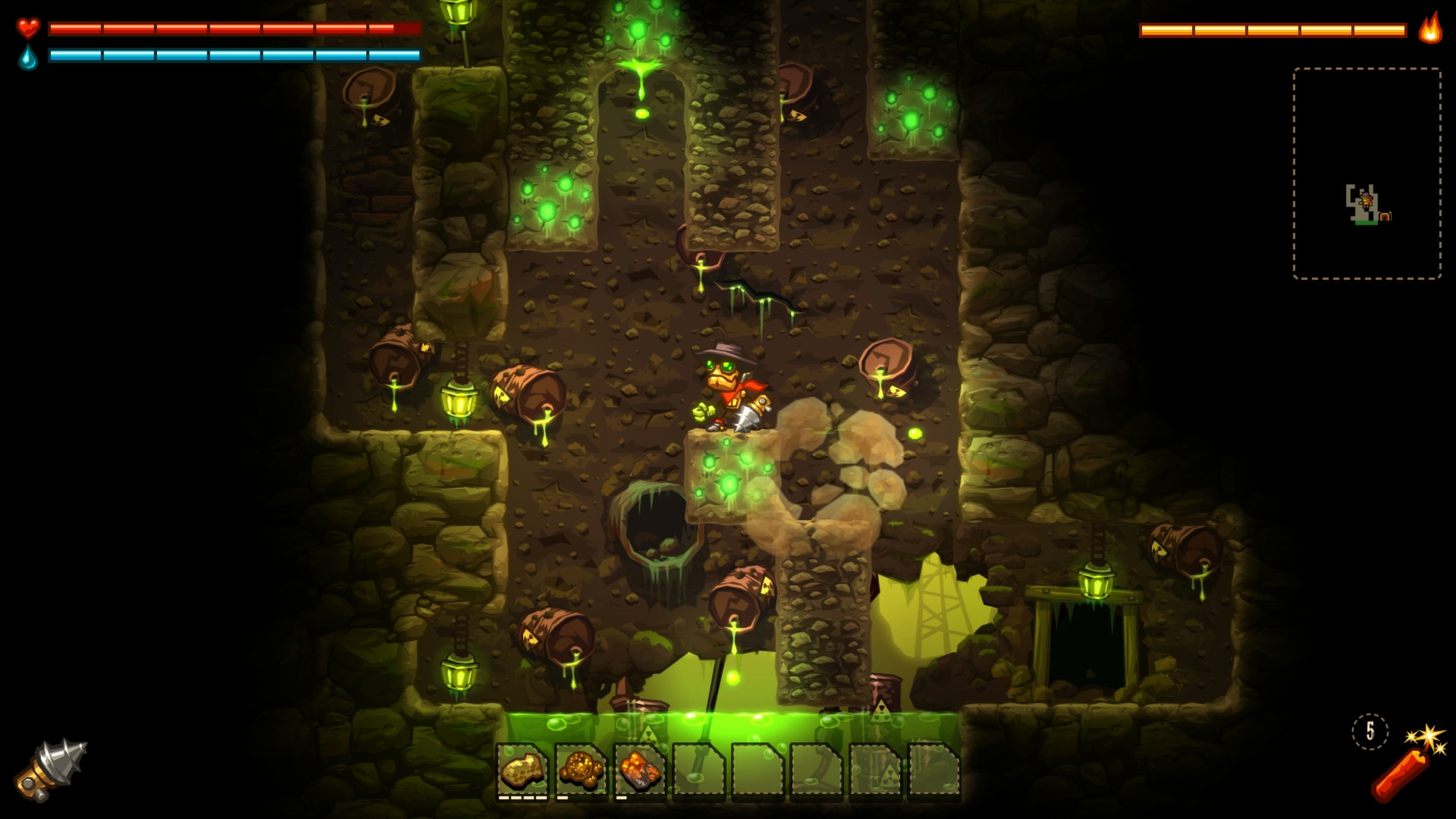 Impressões: SteamWorld Build (Multi): mineração de recursos