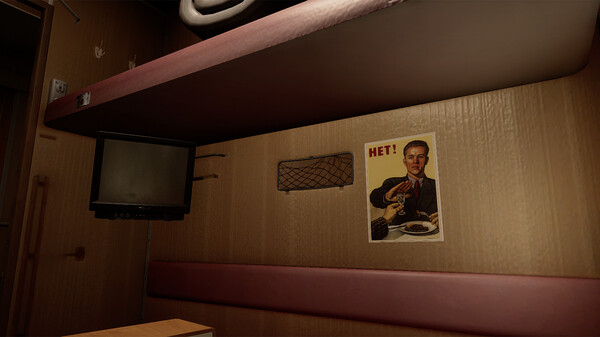 Russian Train Trip 3 - posters in the train car for steam Russian Train Trip 3 - posters in the train car for steam