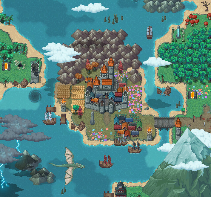 RPG Maker MV Winlu Fantasy Tileset Overworld Steambase