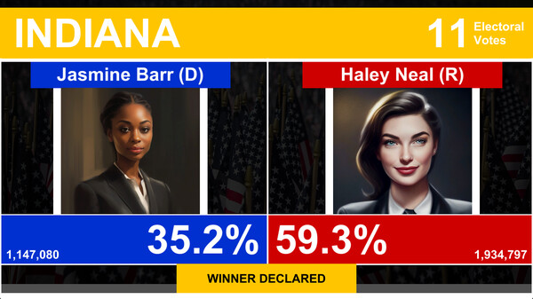 Скриншот из 2024 U.S. Election Simulator