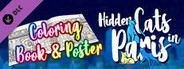 Hidden Cats in Paris - Printable PDF Coloring Book and Poster