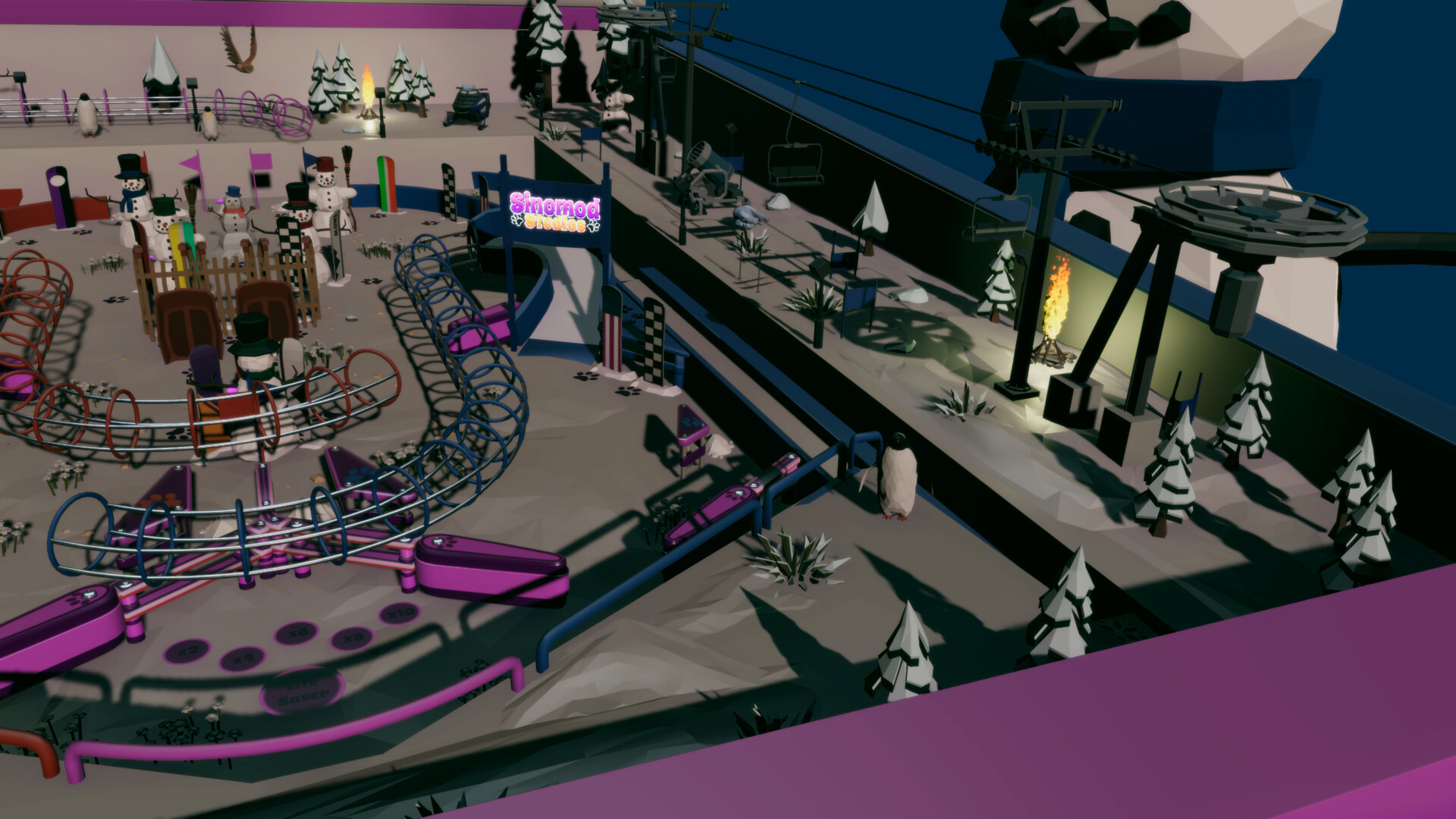 Roxy Raccoon's Pinball Panic - Winter Whimsy screenshot screenshot 4