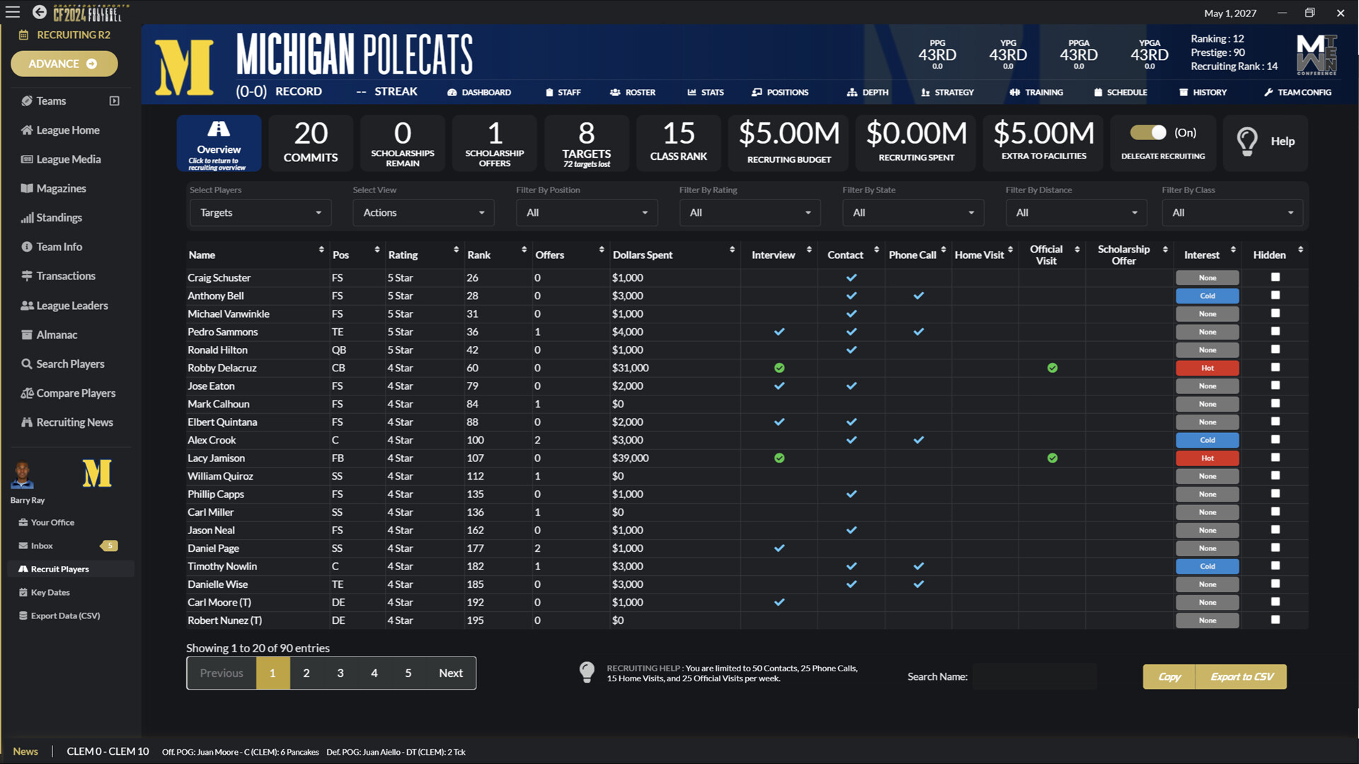 Draft Day Sports: College Football 2024 no Steam