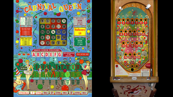 Bingo Pinball Gameroom - Bally Carnival Queen