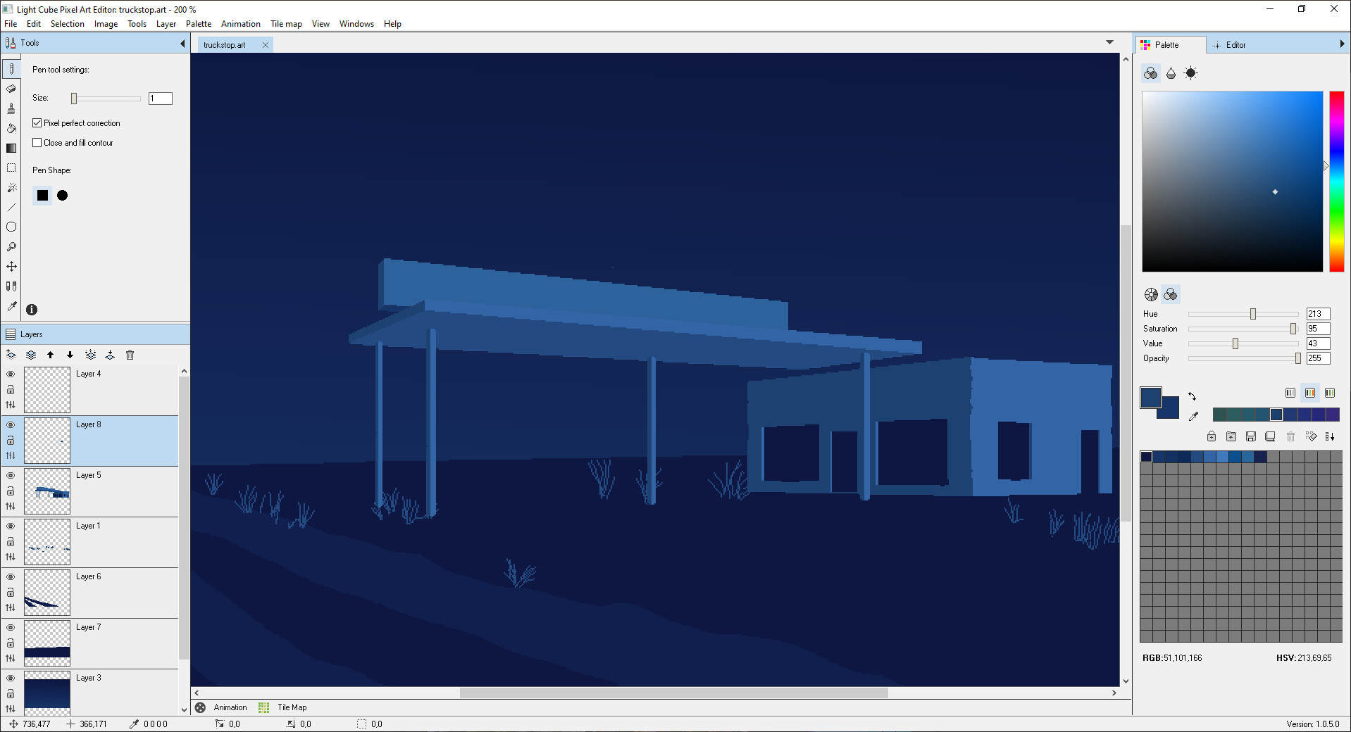 Lightcube Pixel Art Editor screenshot 1