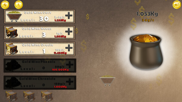 Скриншот из Gold Rush Clicker