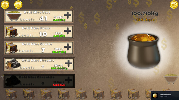 Скриншот из Gold Rush Clicker