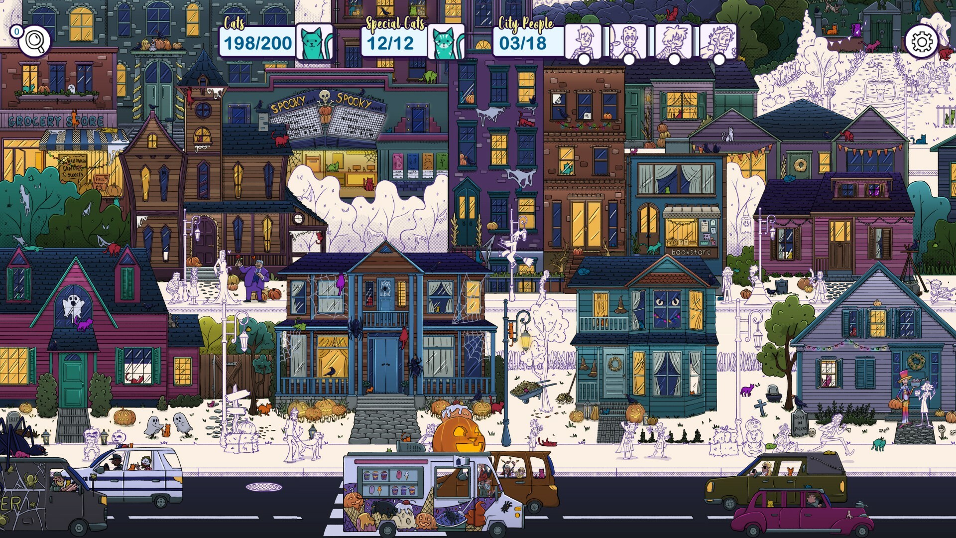 Save 15% on Hidden Cats in Spooky Town on Steam