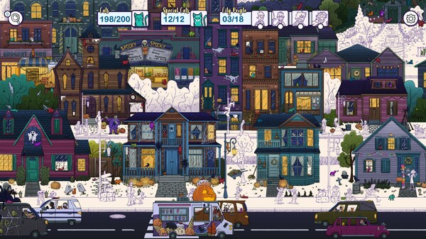 Скриншот из Hidden Cats in Spooky Town