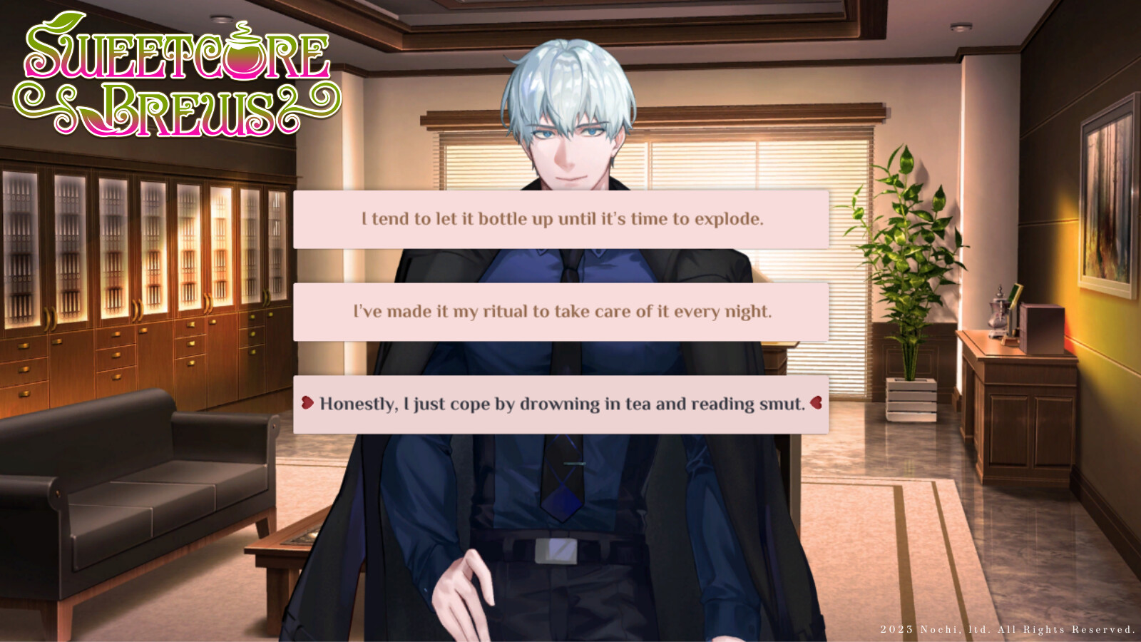 Sweetcore Brews - an otome game inspired by witchy sitcoms screenshot 1