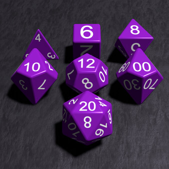 True Dice Roller - Violet Chroma Dice