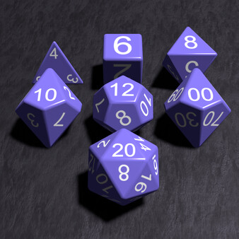 True Dice Roller - Blueberry Pastel Dice
