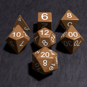 True Dice Roller - Caramel Pastel Dice