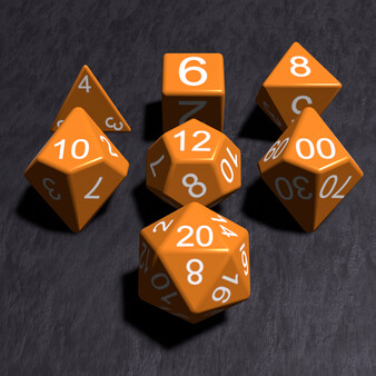 True Dice Roller - Pumpkin Pastel Dice